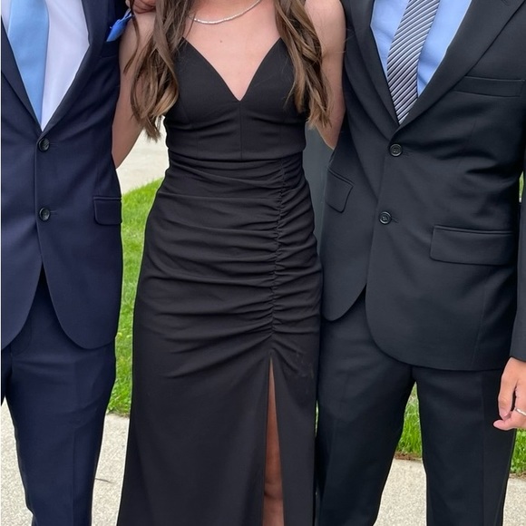 Formal Black Floor Length Dress- Size SMALL - Picture 10 of 11